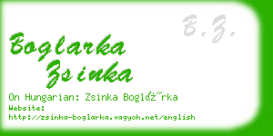 boglarka zsinka business card